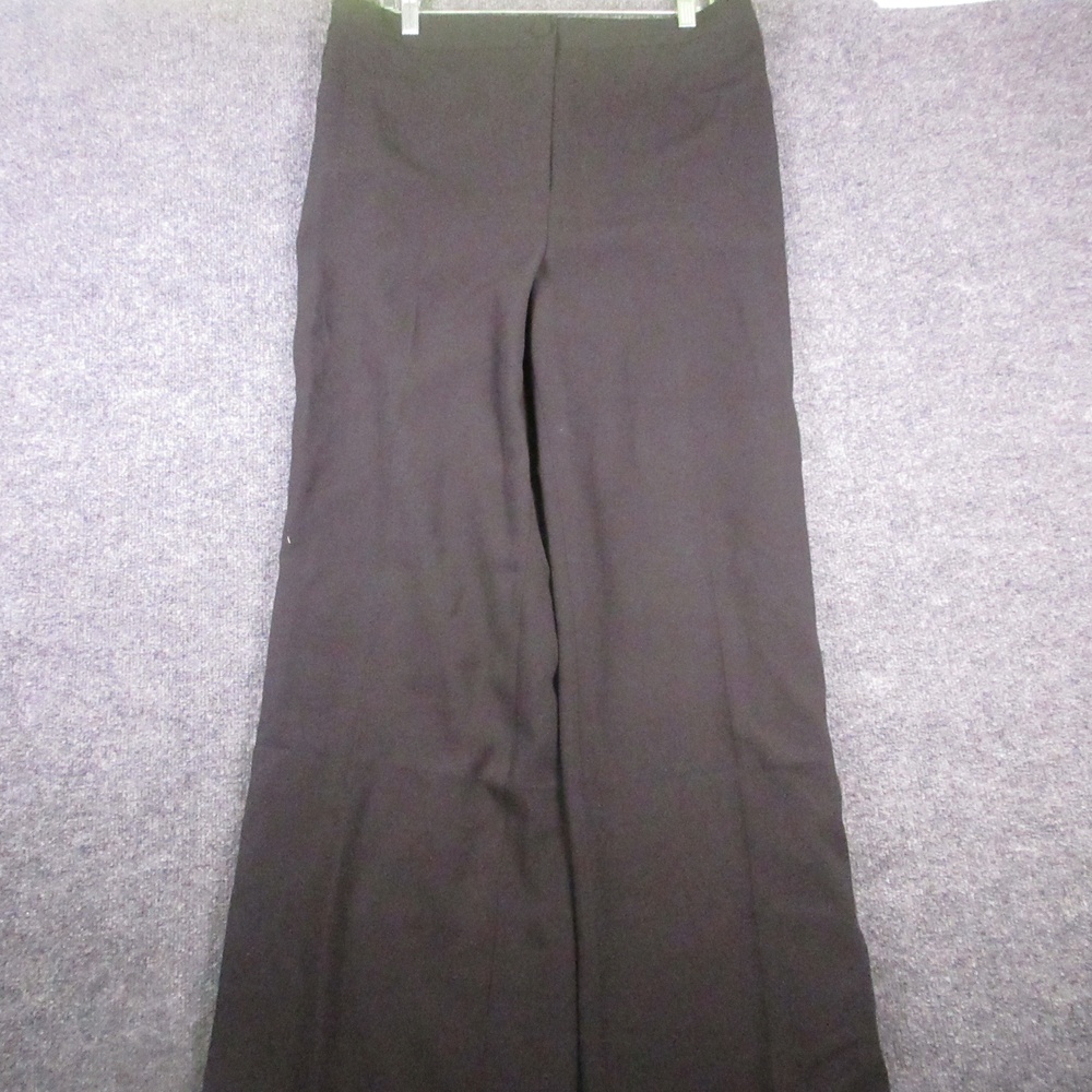 Karl Lagerfeld Paris Dress Pants Womens 16 Black Tall Wide Leg Crepe Pull On